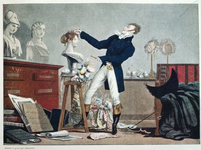 Preparing a Wig by Philibert Louis Debucourt
